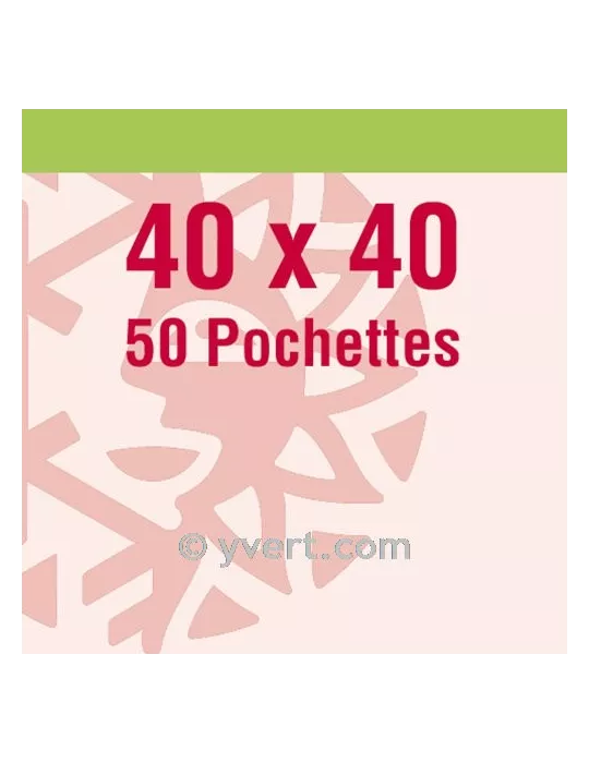 Pochettes simple soudure - Lxh:40x40mm (Fond transparent)