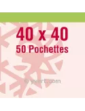 Pochettes simple soudure - Lxh:40x40mm (Fond transparent)