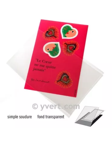 Pochettes simple soudure - Lxh:148x105mm (Fond transparent) (D) 2
