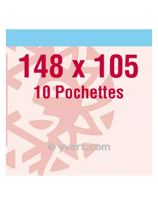 Pochettes simple soudure - Lxh:148x105mm (Fond transparent) (D)