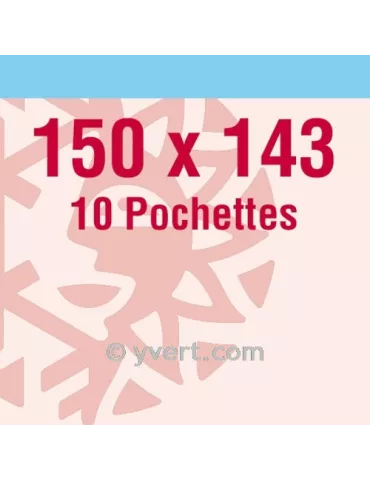Pochettes simple soudure - Lxh:150x143mm (Fond transparent) (D)