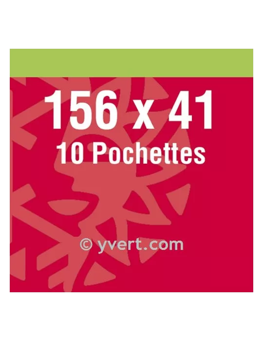 Pochettes simple soudure - Lxh:156x41mm (Fond noir)