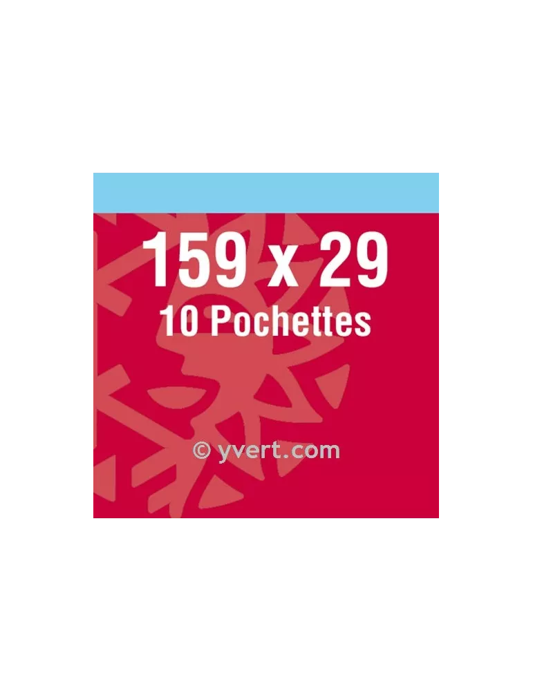 Pochettes simple soudure - Lxh:159x29mm (Fond noir) (D)