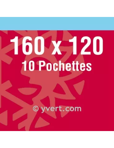 Pochettes simple soudure - Lxh:160x120mm (Fond noir) (D)