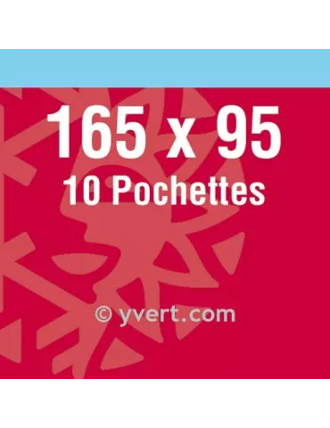 Pochettes simple soudure - Lxh:165x95mm (Fond noir)