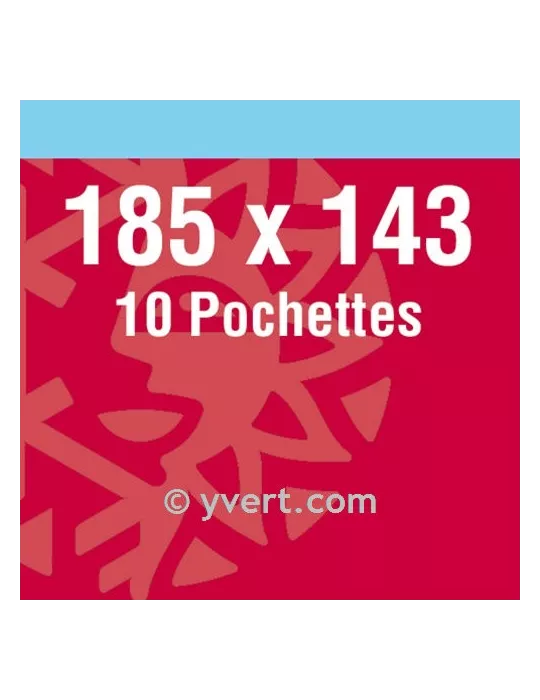 Pochettes simple soudure - Lxh:185x143mm (Fond noir) (D)