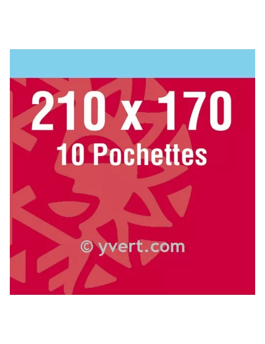Pochettes simple soudure - Lxh:210x170mm (Fond noir) (D)