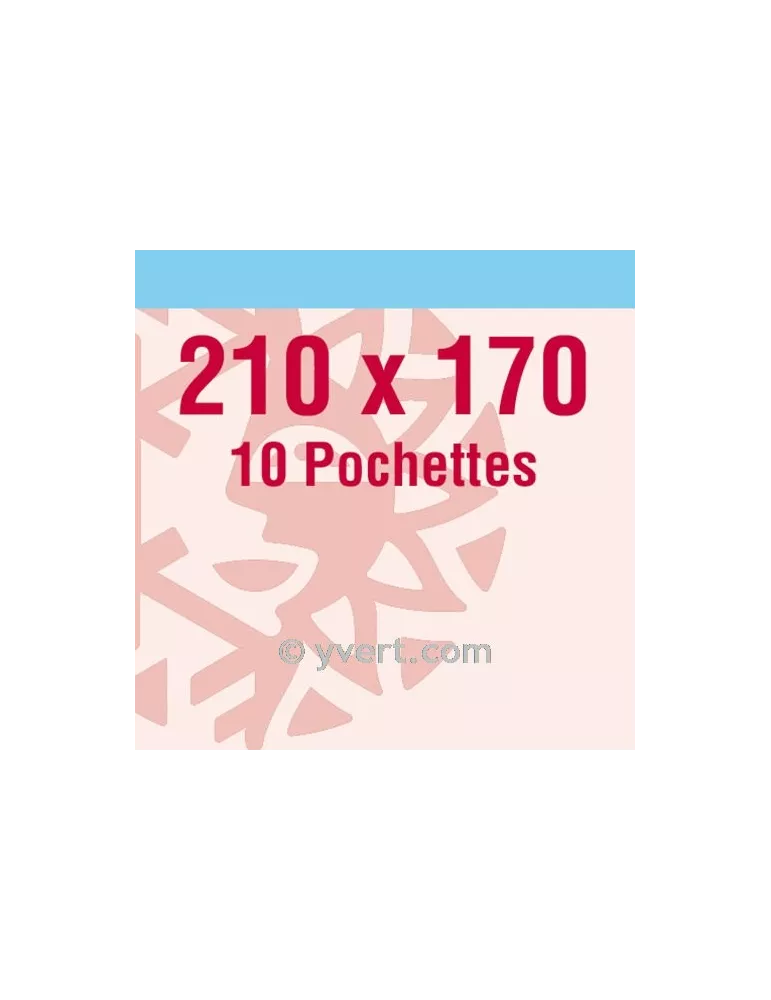 Pochettes simple soudure - Lxh:210x170mm (Fond transparent) (D)