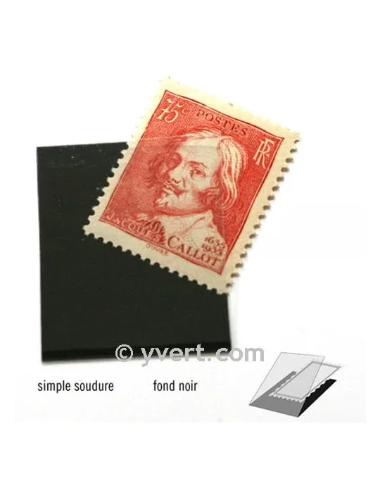 Pochettes simple soudure - Lxh:22x26mm (Fond noir)