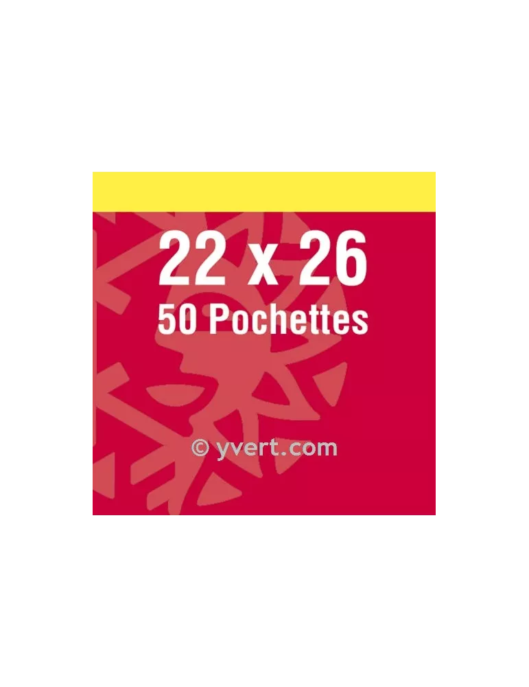 Pochettes simple soudure - Lxh:22x26mm (Fond noir)