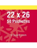 Pochettes simple soudure - Lxh:22x26mm (Fond noir)