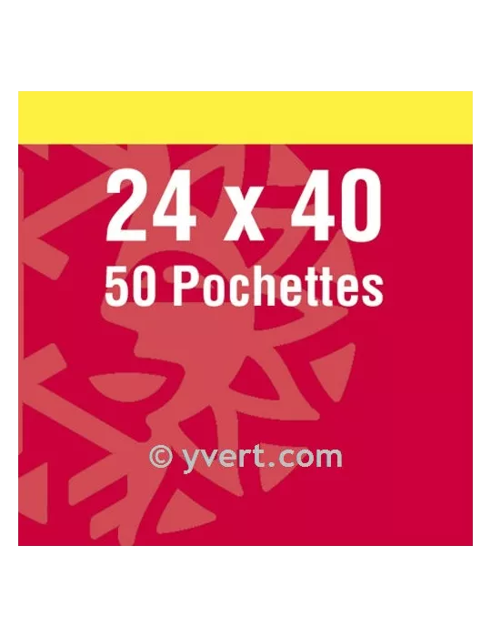 Pochettes simple soudure - Lxh:24x40mm (Fond noir)