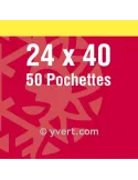 Pochettes simple soudure - Lxh:24x40mm (Fond noir)