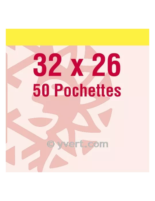 Pochettes simple soudure - Lxh:32x26mm (Fond transparent)