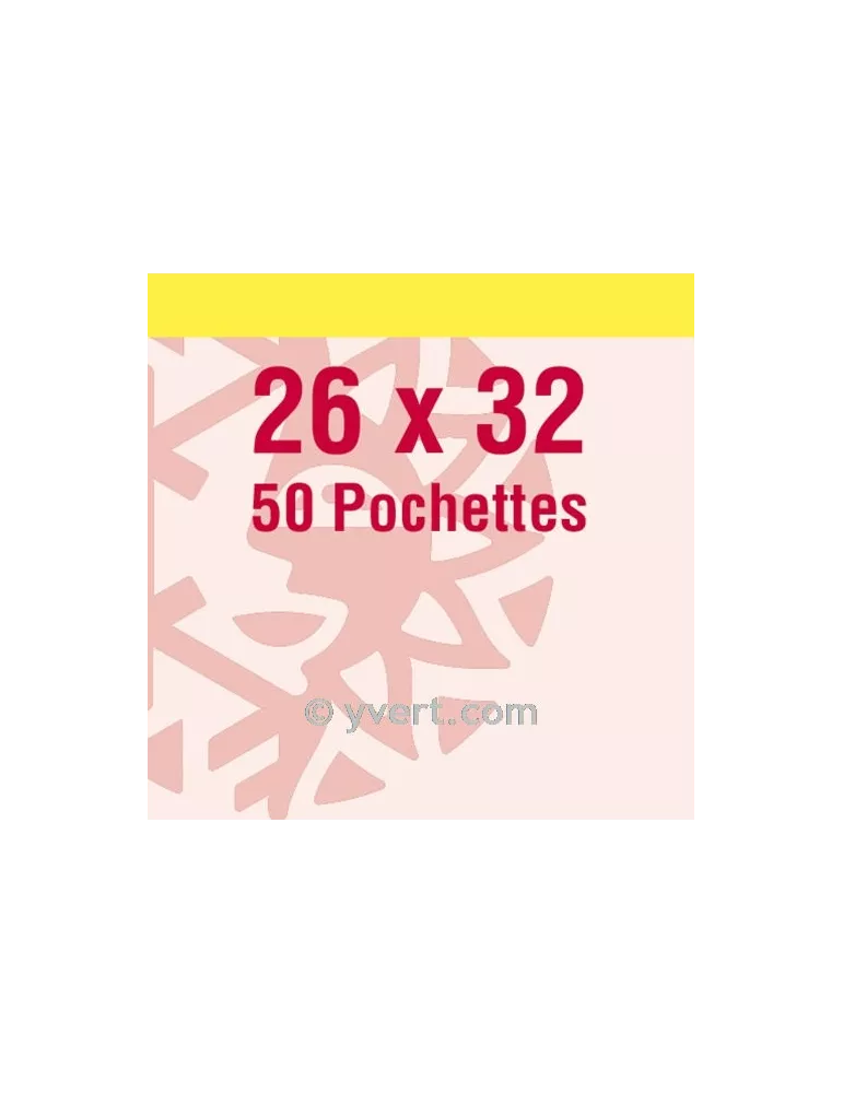 Pochettes simple soudure - Lxh:26x32mm (Fond transparent)