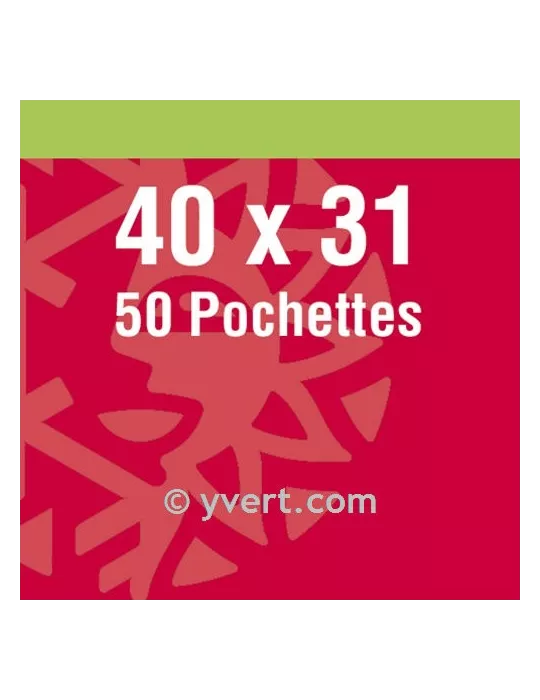 Pochettes simple soudure - Lxh:40x31mm (Fond noir)