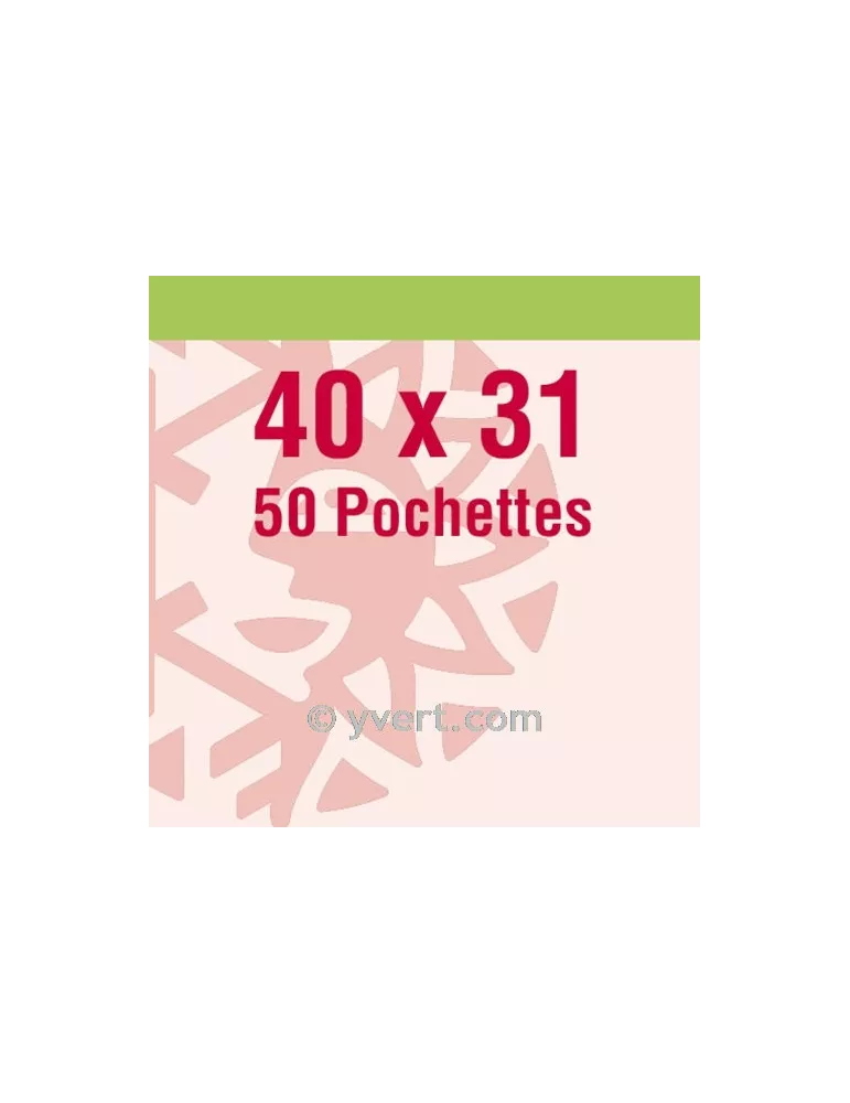 Pochettes simple soudure - Lxh:40x31mm (Fond transparent)