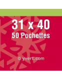 Pochettes simple soudure - Lxh:31x40mm (Fond noir)