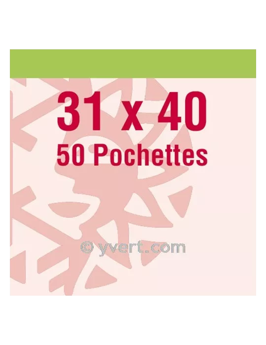 Pochettes simple soudure - Lxh:31x40mm (Fond transparent)