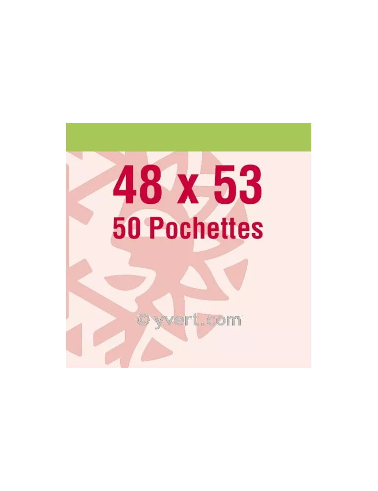 Pochettes simple soudure - Lxh:48x53mm (Fond transparent)