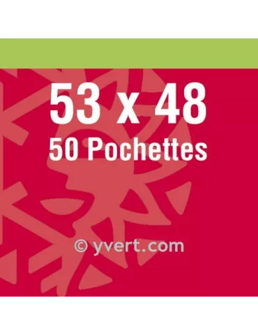 Pochettes simple soudure - Lxh:53x48mm (Fond noir)
