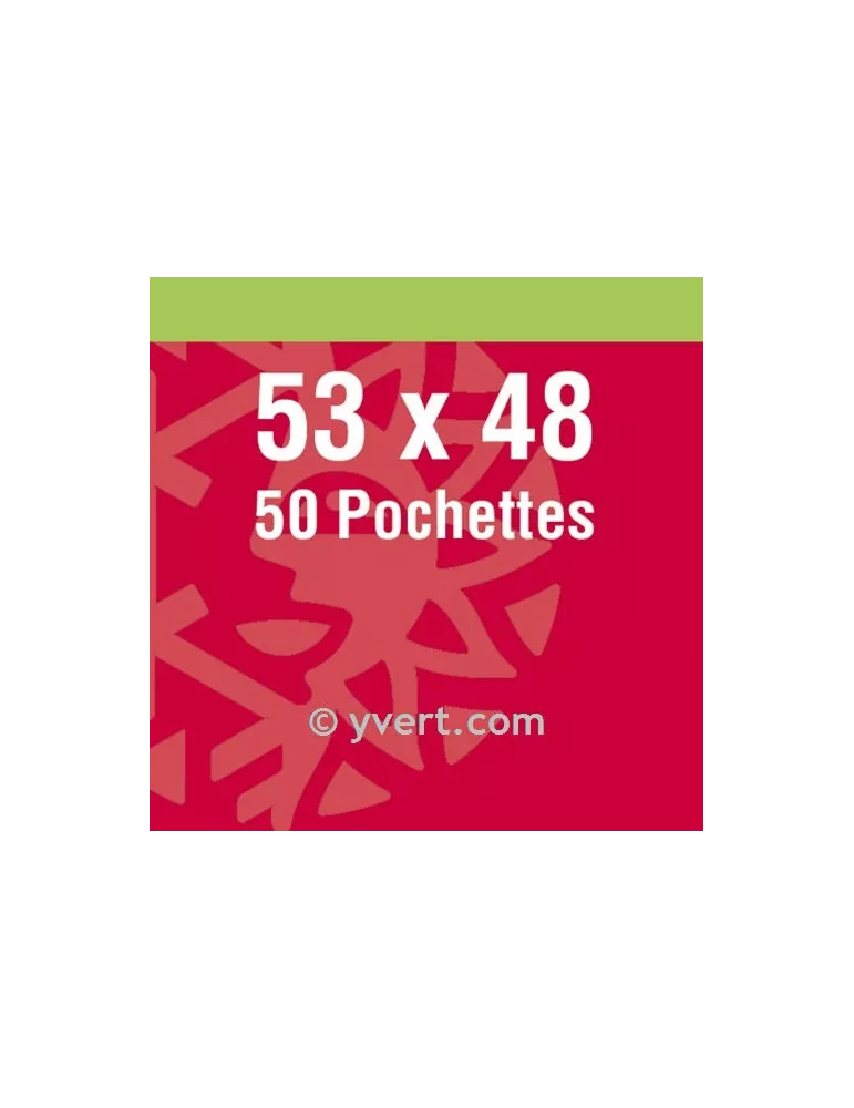 Pochettes simple soudure - Lxh:53x48mm (Fond noir)