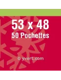 Pochettes simple soudure - Lxh:53x48mm (Fond noir)