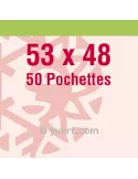 Pochettes simple soudure - Lxh:53x48mm (Fond transparent)