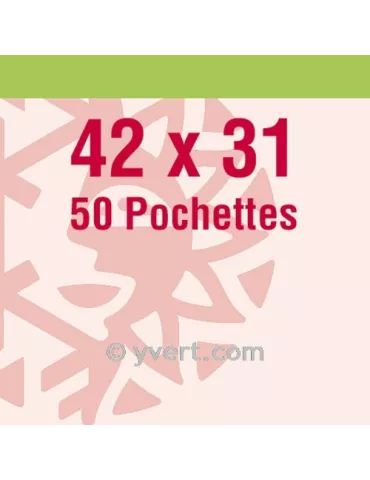 Pochettes simple soudure - Lxh:42x31mm (Fond transparent)