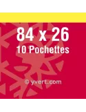 Pochettes simple soudure - Lxh:84x26mm (Fond noir)