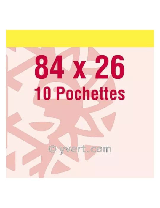 Pochettes simple soudure - Lxh:84x26mm (Fond transparent)