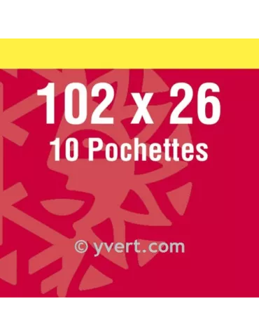 Pochettes simple soudure - Lxh:102x26mm (Fond noir)