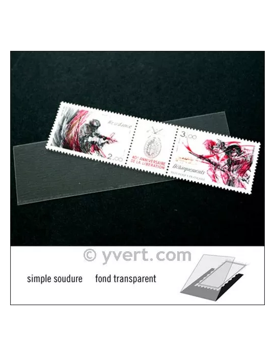 Pochettes simple soudure - Lxh:102x26mm (Fond transparent)