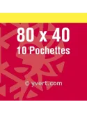 Pochettes simple soudure - Lxh:80x40mm (Fond noir)