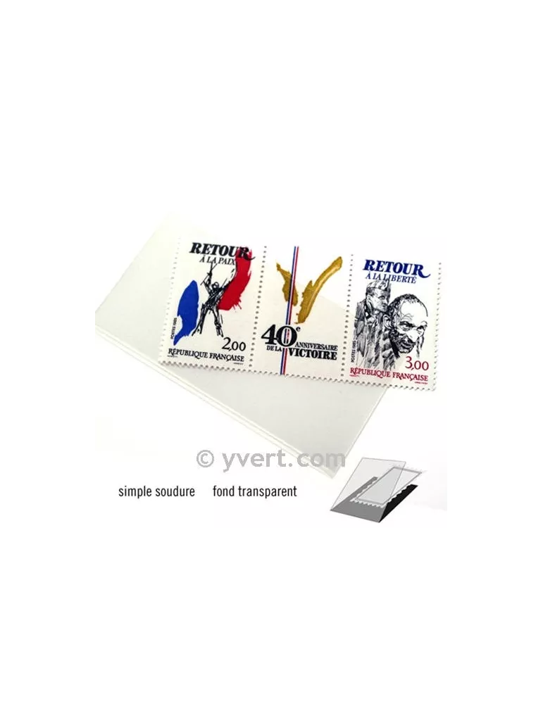 Pochettes simple soudure - Lxh:80x40mm (Fond transparent)