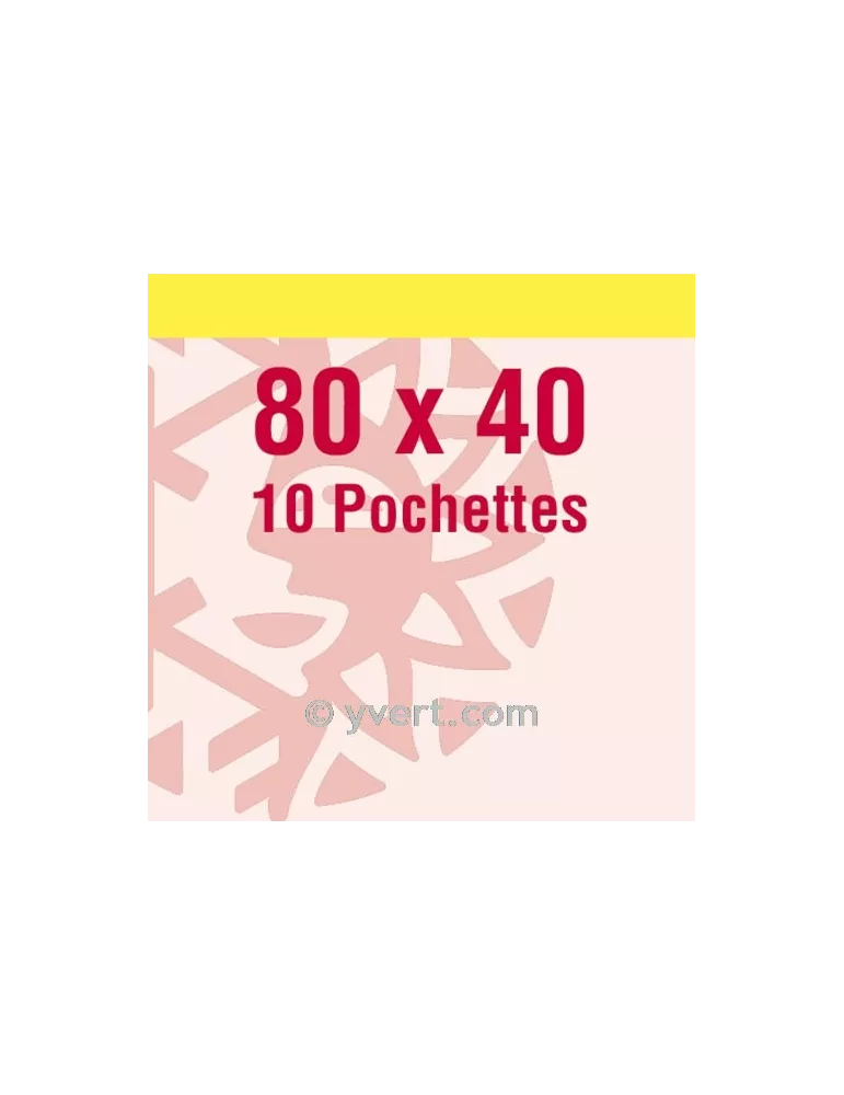 Pochettes simple soudure - Lxh:80x40mm (Fond transparent)