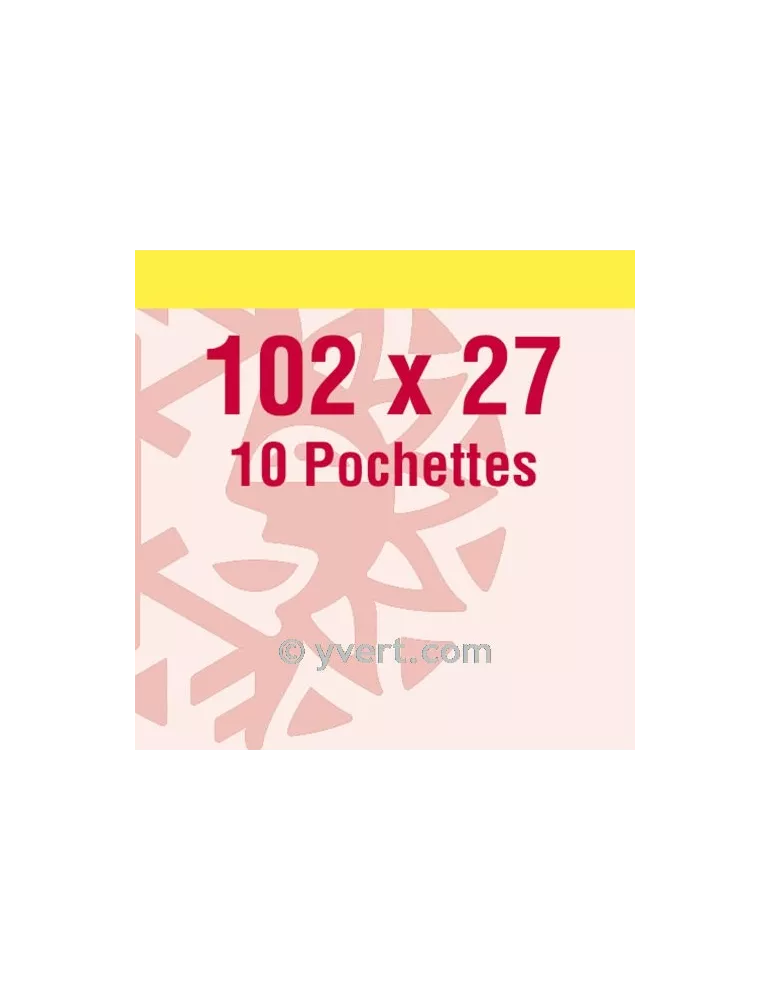 Pochettes simple soudure - Lxh:102x27mm (Fond transparent)