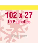 Pochettes simple soudure - Lxh:102x27mm (Fond transparent)