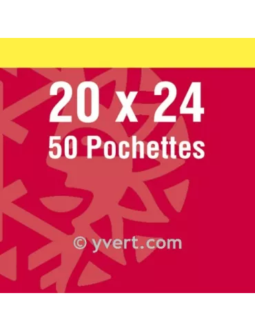 Pochettes double soudure - Lxh:20x24mm (Fond noir)