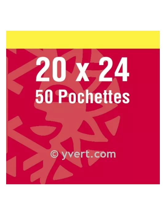 Pochettes double soudure - Lxh:20x24mm (Fond noir)