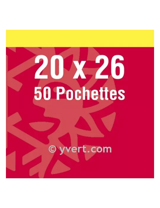 Pochettes double soudure - Lxh:20x26mm (Fond noir)