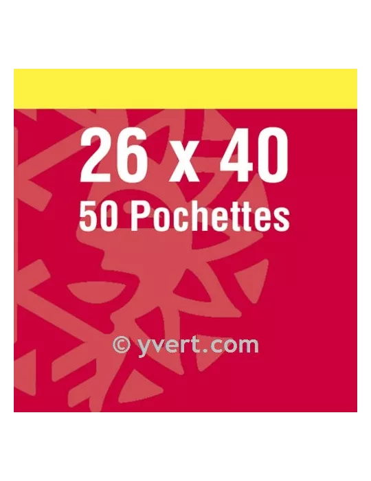 Pochettes double soudure - Lxh:26x40mm (Fond noir)