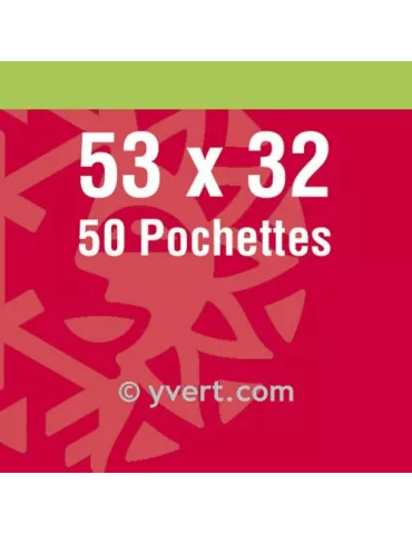 Pochettes double soudure - Lxh:53x32mm (Fond noir)