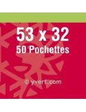 Pochettes double soudure - Lxh:53x32mm (Fond noir)