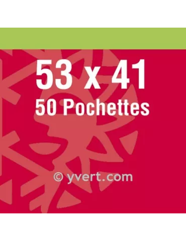 Pochettes double soudure - Lxh:53x41mm (Fond noir)