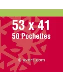 Pochettes double soudure - Lxh:53x41mm (Fond noir)