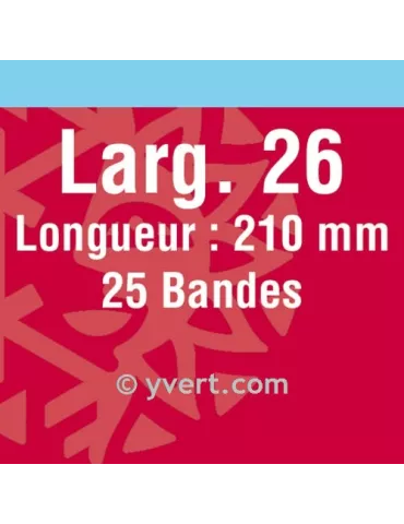 Bandes double soudure - 26mm (Fond noir)