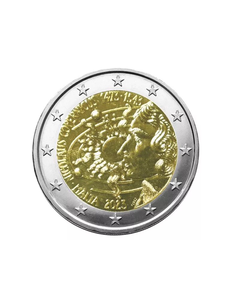 BU : 2 EURO COMMEMORATIVE 2023 : MALTE (Nicolas Copernic)