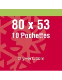 Pochettes double soudure - Lxh:80x53mm (Fond noir)