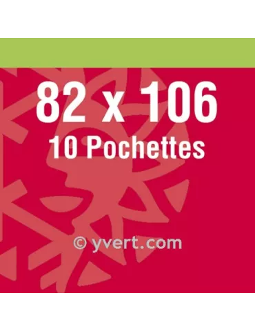 Pochettes double soudure - Lxh:82x106mm (Fond noir)